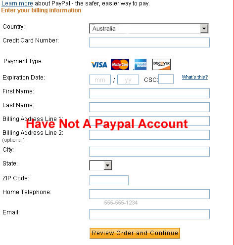 no paypal account